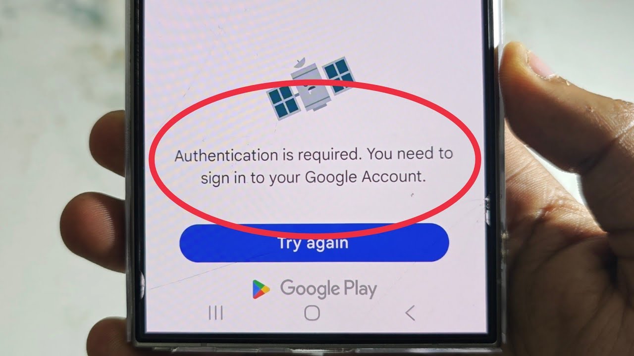 Fix Authentication is required. You need to sign in to your Google Account Problem 