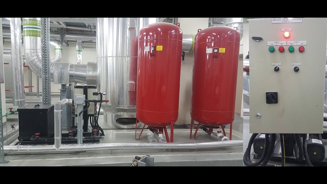Подробности охлаждённой воды #PressurizationUnit #PressureSwitch и #PressureVesselTank на хинди и...