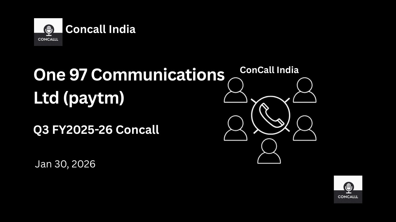 One 97 Communications Ltd (paytm) Q3 FY2025-26 Concall