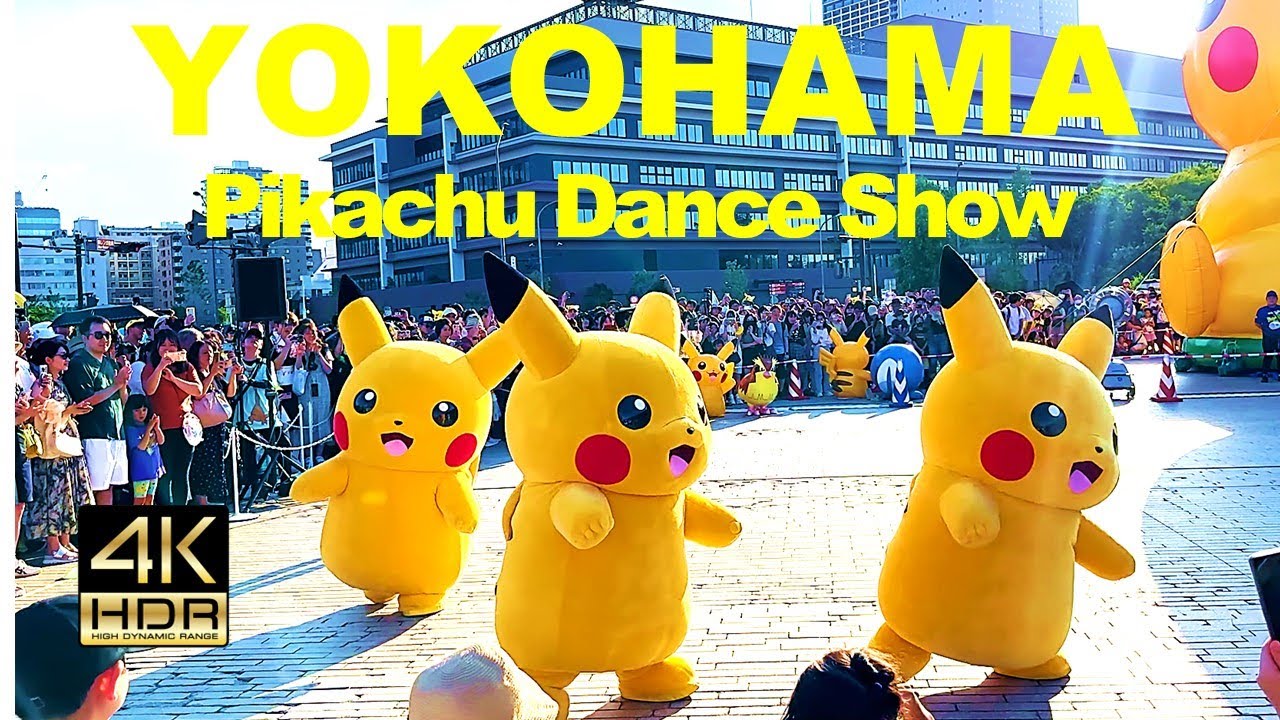 【4K HDR🇯🇵】Pikachu Surprise Dance Show at Yokohama Red Brick Warehouse