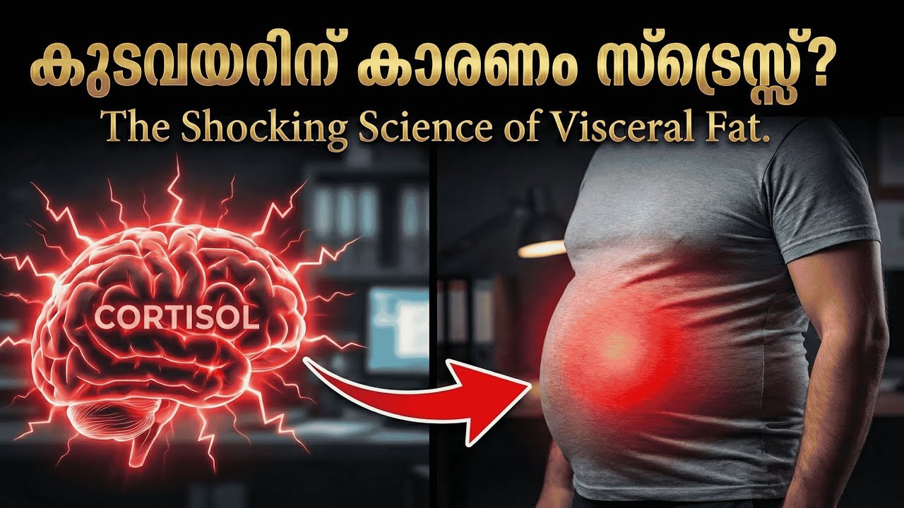 കുടവയർ കുറയാത്തതിന് കാരണം സ്ട്രെസ്സ്? 🧠➡️🤰 | The Science of Cortisol Belly | Holy Heaven | DAY 17