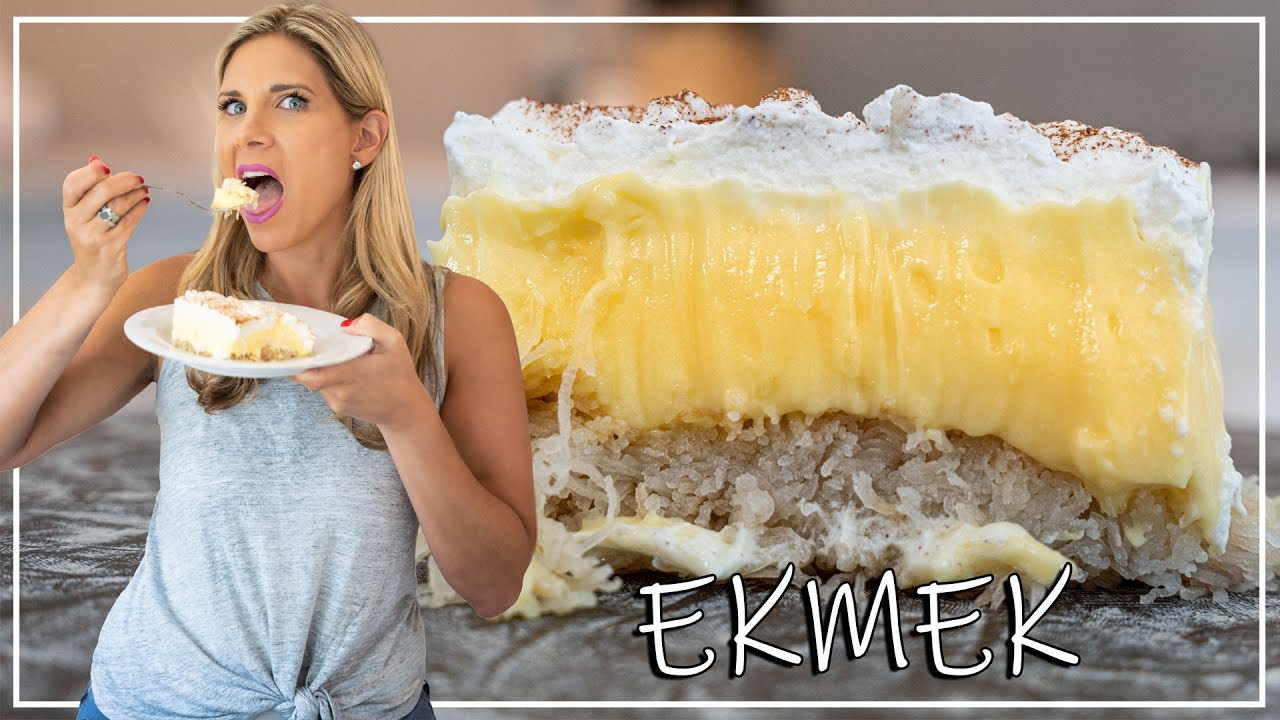 Nikki's Greek  Ekmek kadayıfı Recipe | mediterranean food Ekmek Kataifi Dessert