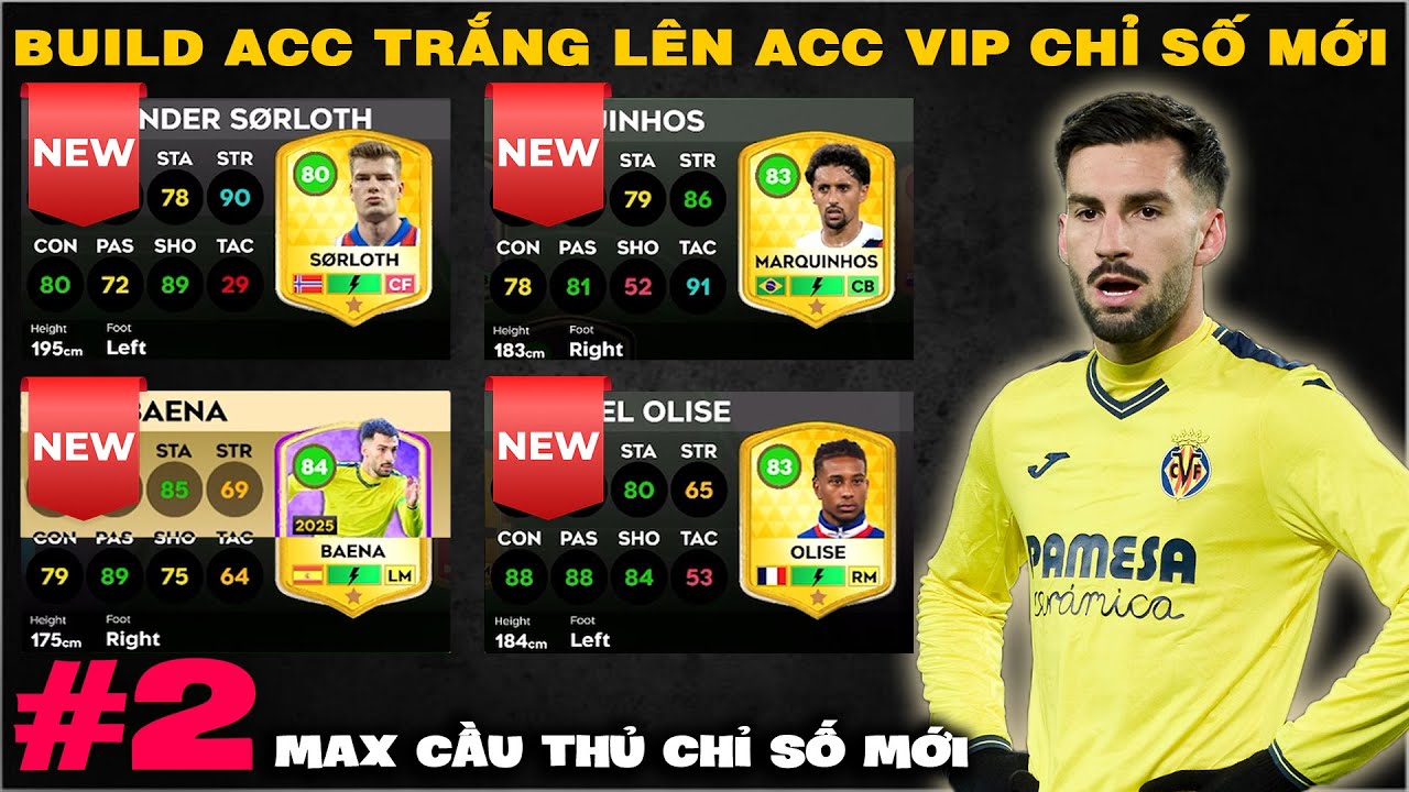 DLS 25 | Build & max team chỉ số mới | Từ acc trắng lên acc vip max chỉ số