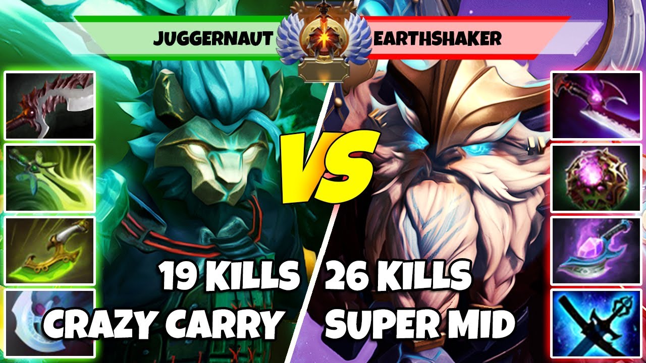 JUGGERNAUT (Carry) vs EARTHSHAKER (Mid) - Epic Battle Of Immortal Rank Dota 2 Players - Z Dota 2