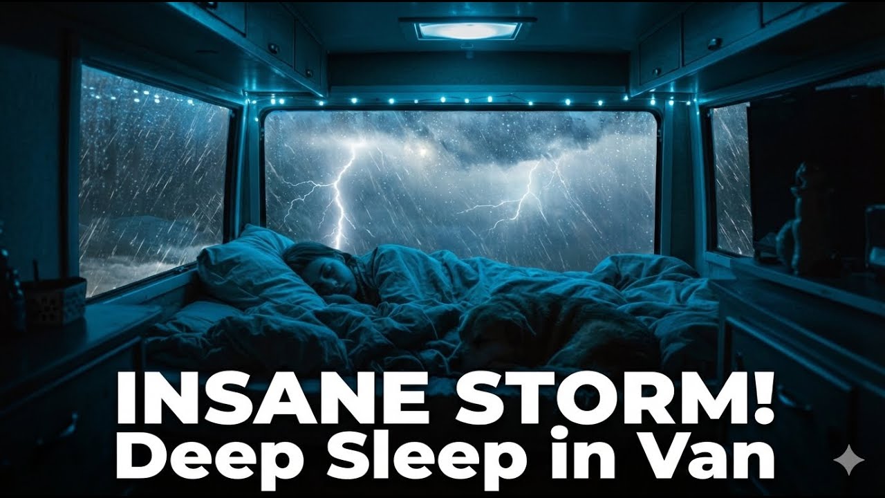 DEEP SLEEP TONIGHT Rain Sounds for Stress Relief Night Relaxation Thunder White Noise ASMR Ambience