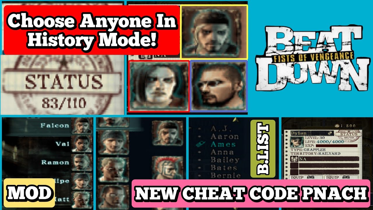 Choose Anyone in History Mode! 🔥 - Beat Down PS2 MOD