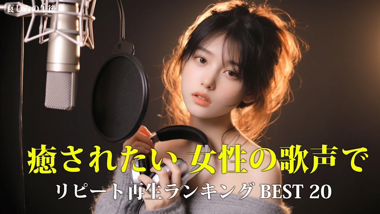 【2025年6月】 リピート再生ランキング BEST 20｜女性の歌声で癒されたい｜癒し リラックス 作業用 BGM ｜日本語