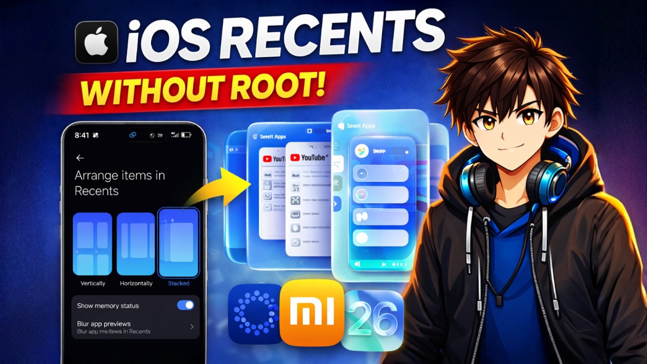 Get iOS Style Recents in HyperOS 🔥 (No Root Required) | Xiaomi / Redmi / Poco Trick 2026