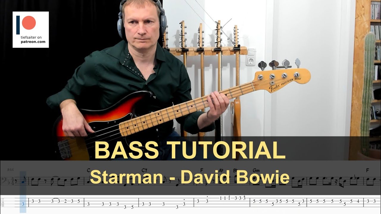 Starman - David Bowie | Bass Tutorial (Sheet + TABs)