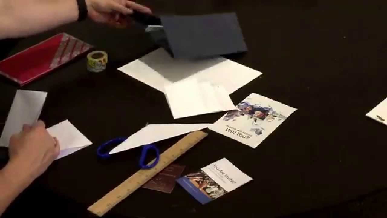 How to make a tract holder, also meeting invitation and business card holder. Easy! No glue. JW.org