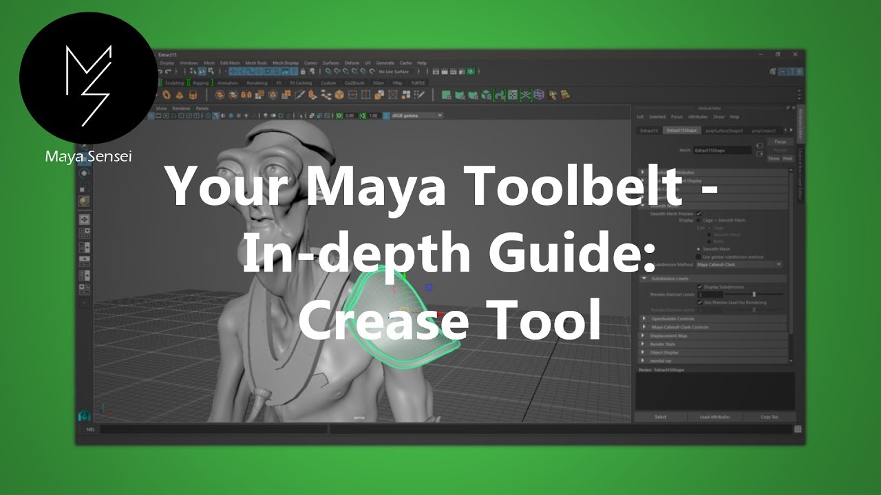 Maya Toolbelt - In-Depth Guide - Crease Tool