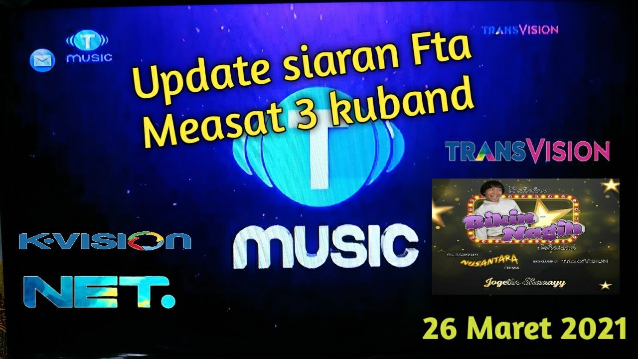 Update Siaran Fta Satelit measat 3 ku band