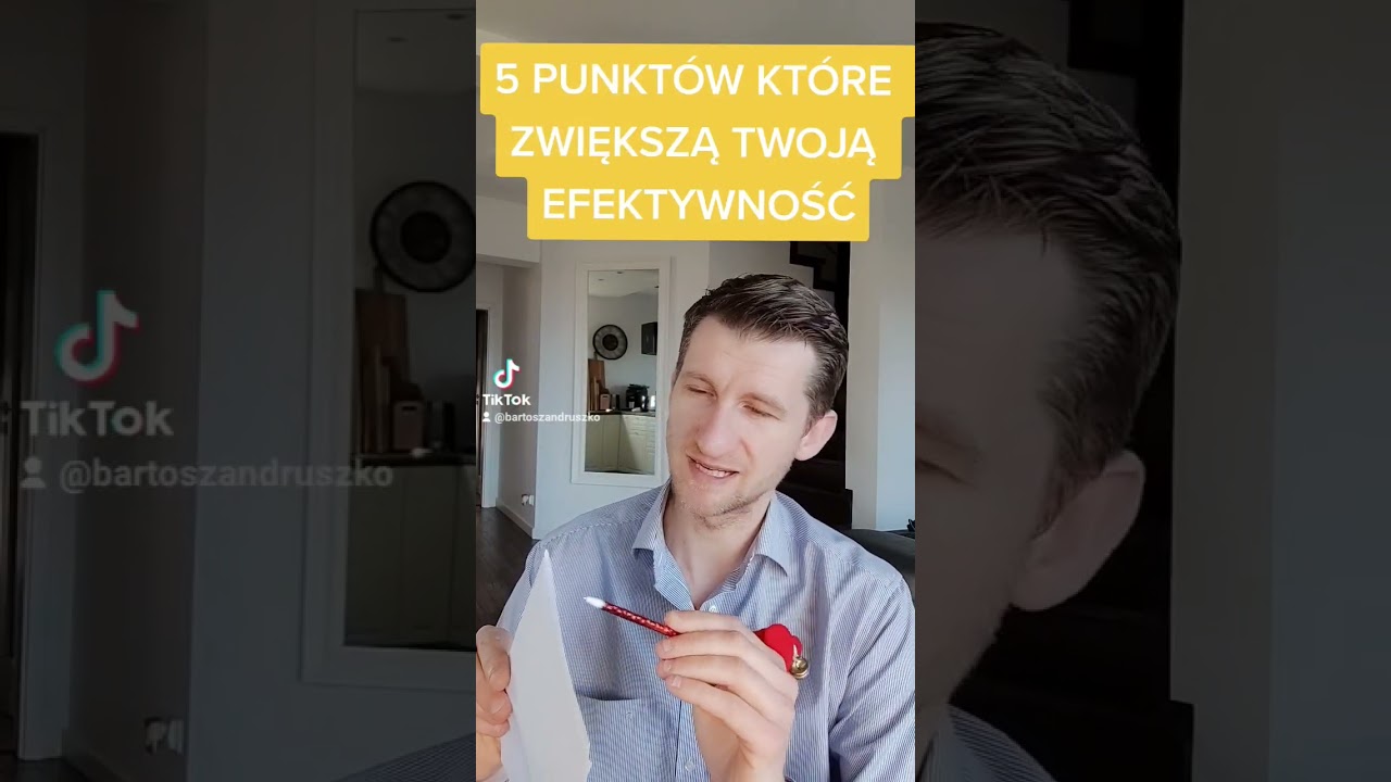 🛑 5PUNKT&Oacute;W KT&Oacute;RE ZWIĘKSZĄ TWOJĄ EFEKTYWNOŚĆ I PRODUKTYWNOŚĆ. #sukces #rozw&oacute;j #pieniądze #siła