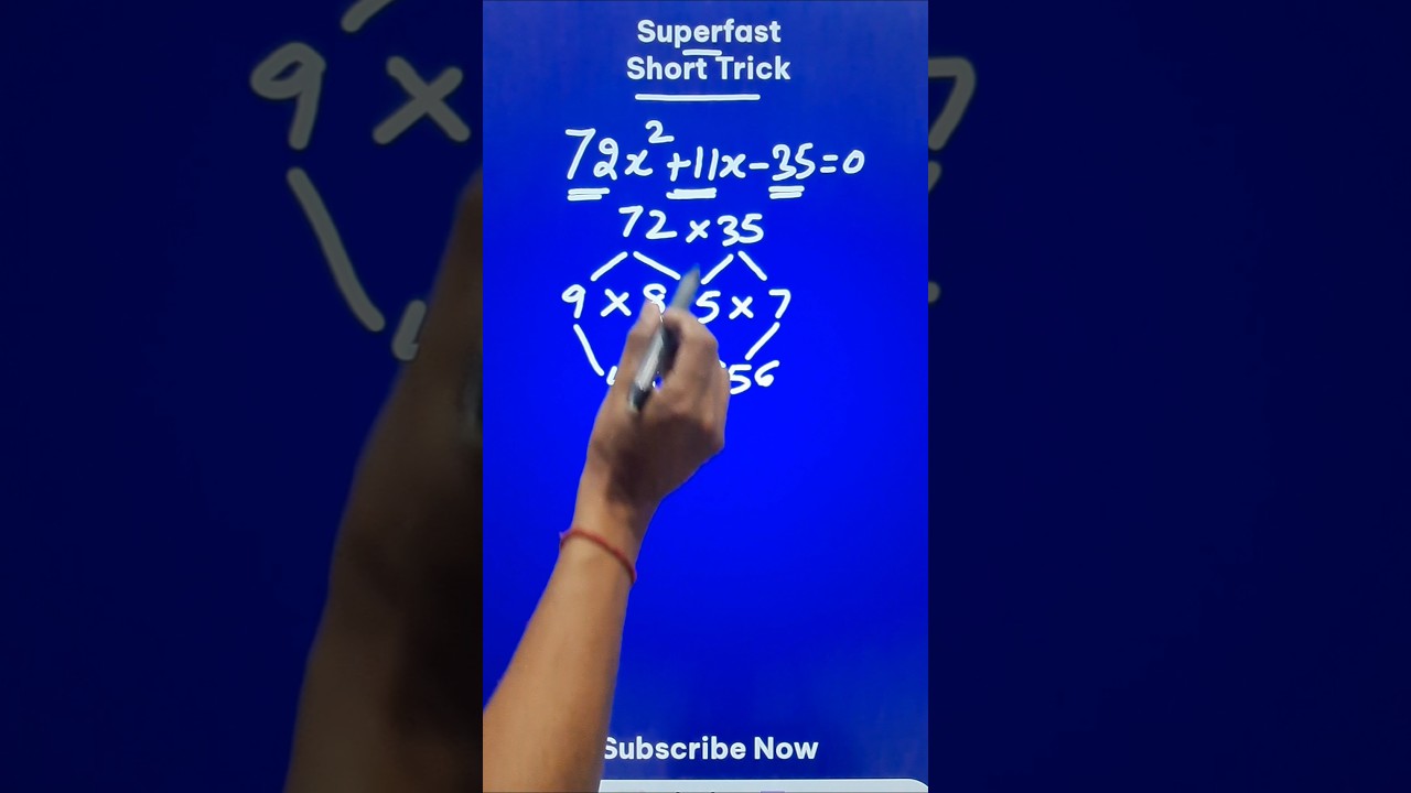Best Trick to Solve Quadratic Equations II Split Middle Term Easily #youtubeshorts #class10