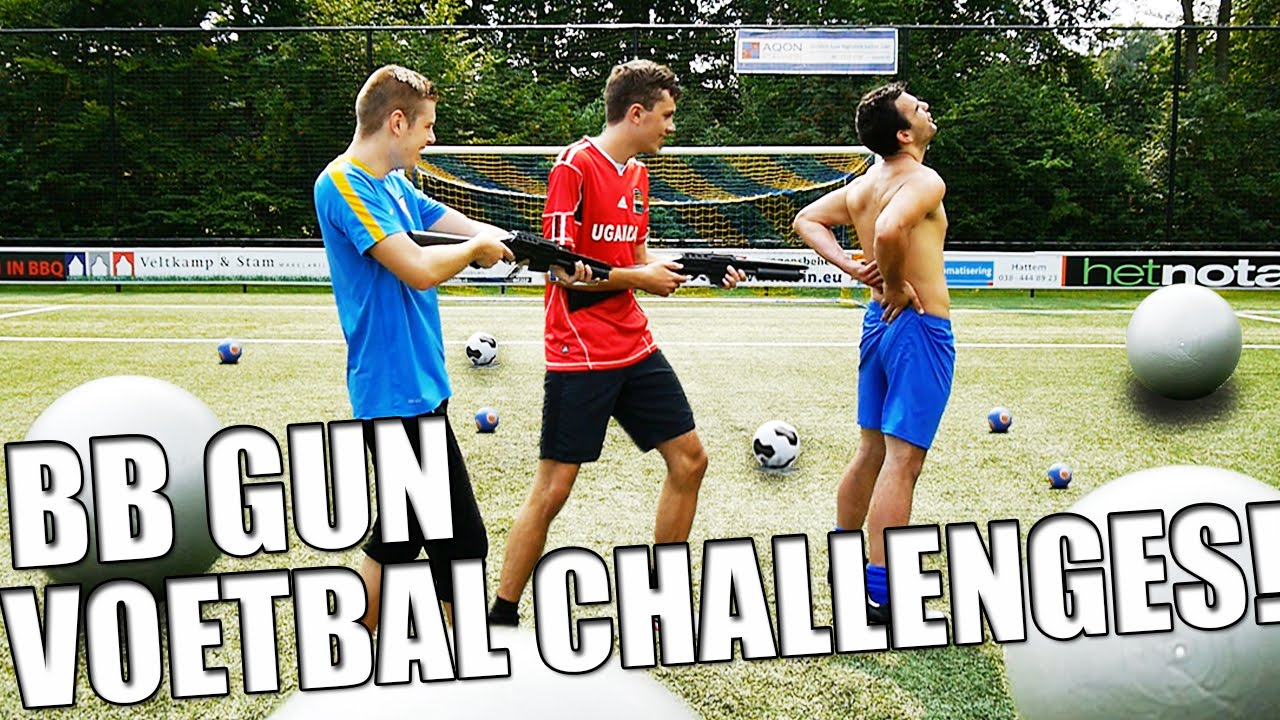 EXTREME BB GUN VOETBAL CHALLENGES!!