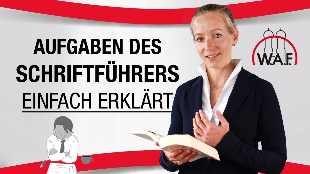 Schriftführer Aufgaben: Die Aufgaben des Schriftführers einfach erklärt | Betriebsrat Video