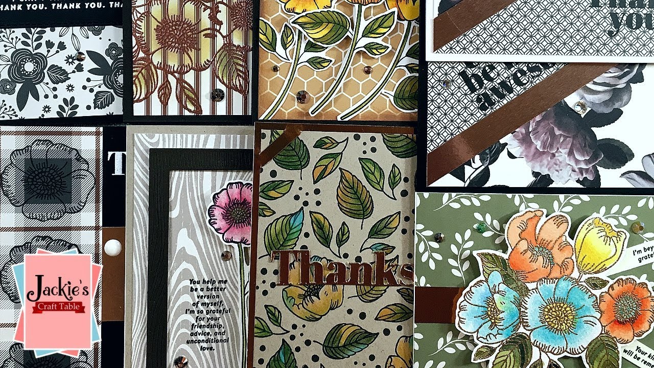 10 Cards, 1 Kit | Simon Says Stamp October Card Kit 2019 | Thankful Flowers