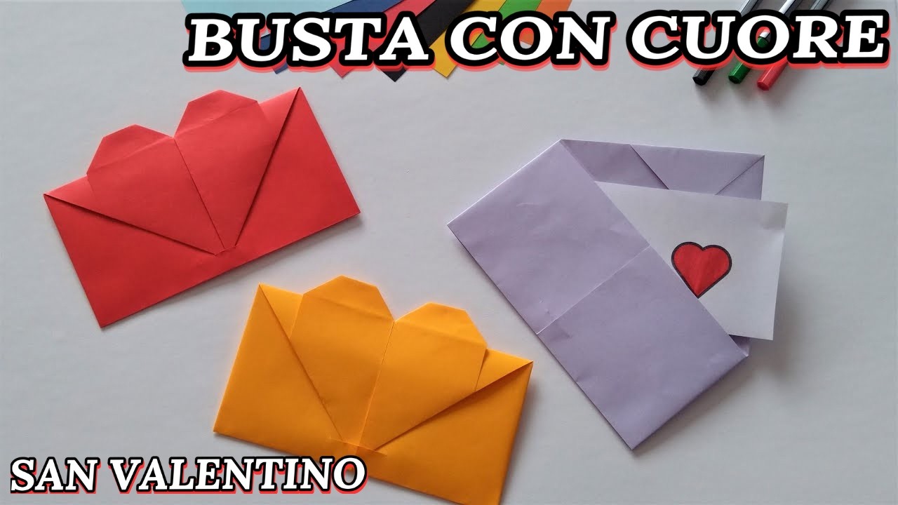 Come fare una Busta di Carta con Cuore Origami (Creativo e Originale)
