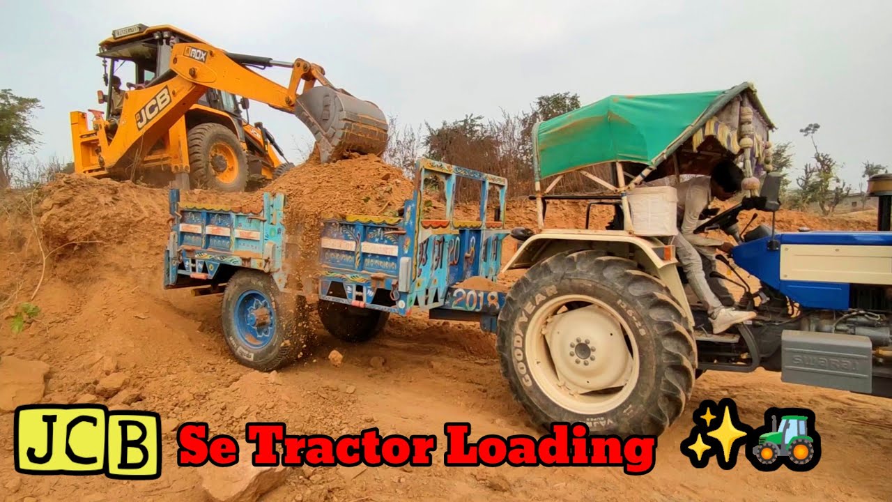 🔥 Village JCB Backhoe Loader Tractor Loading | Full Power Desi Machine Work 🚜💪