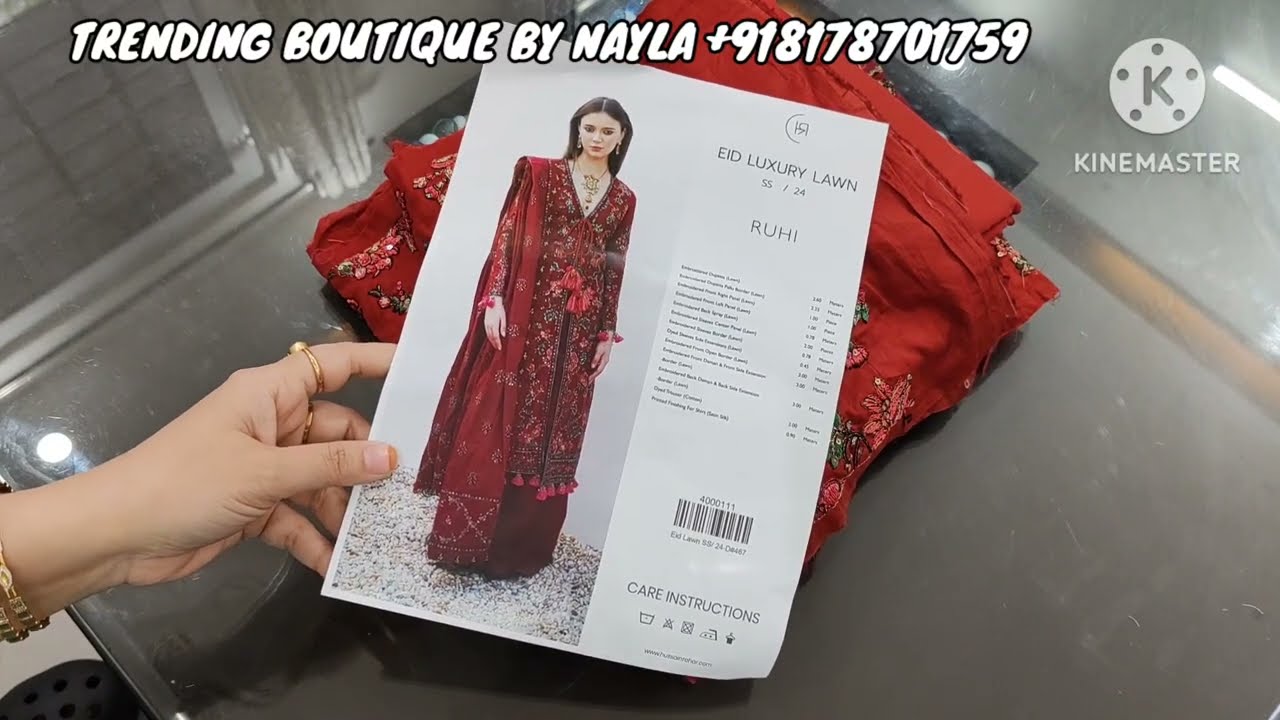 Hussain Rehar Eid Luxury Lawn 2024!! Premium Collection!! Contact - 8178701759