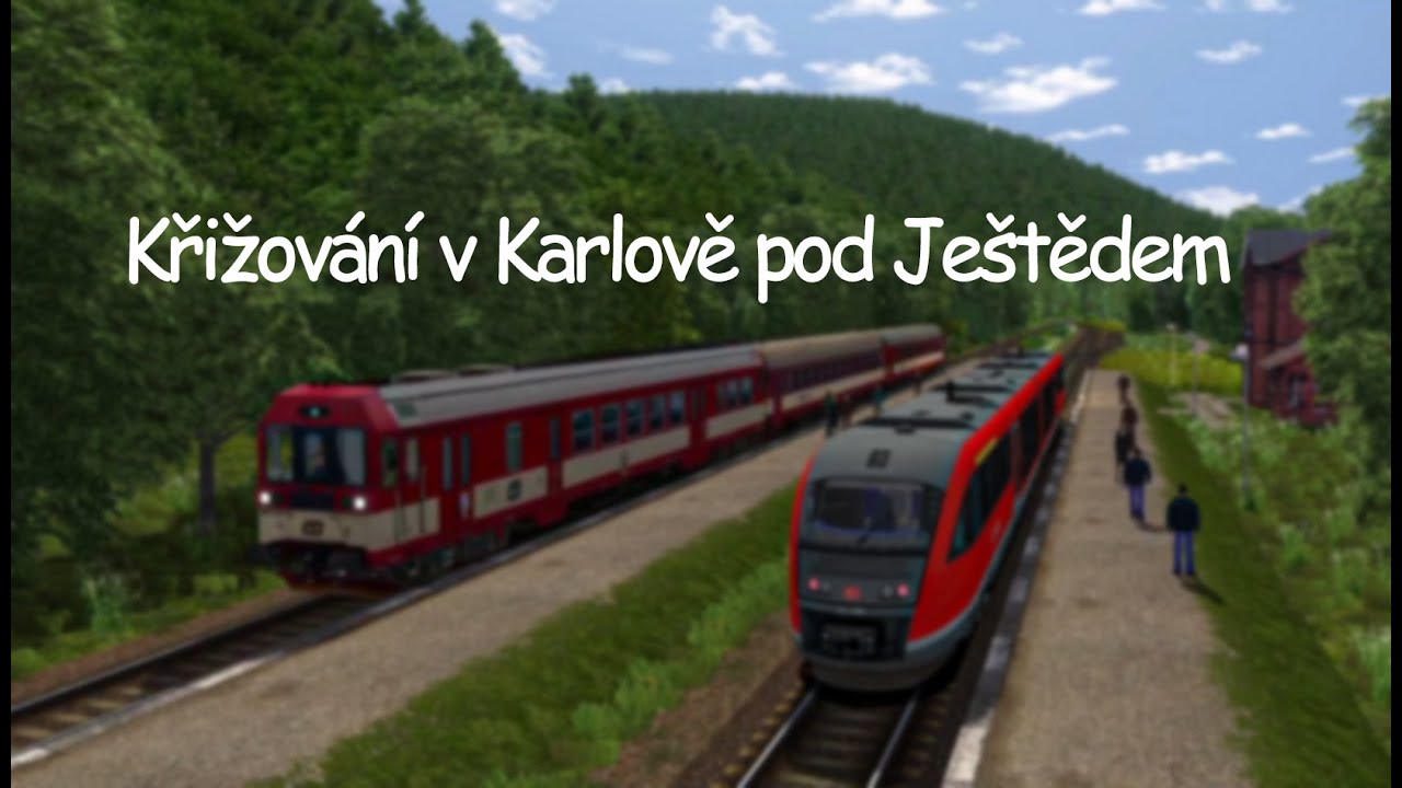 Křižování vlaků v Karlově pod Ještědem [TS 2021]