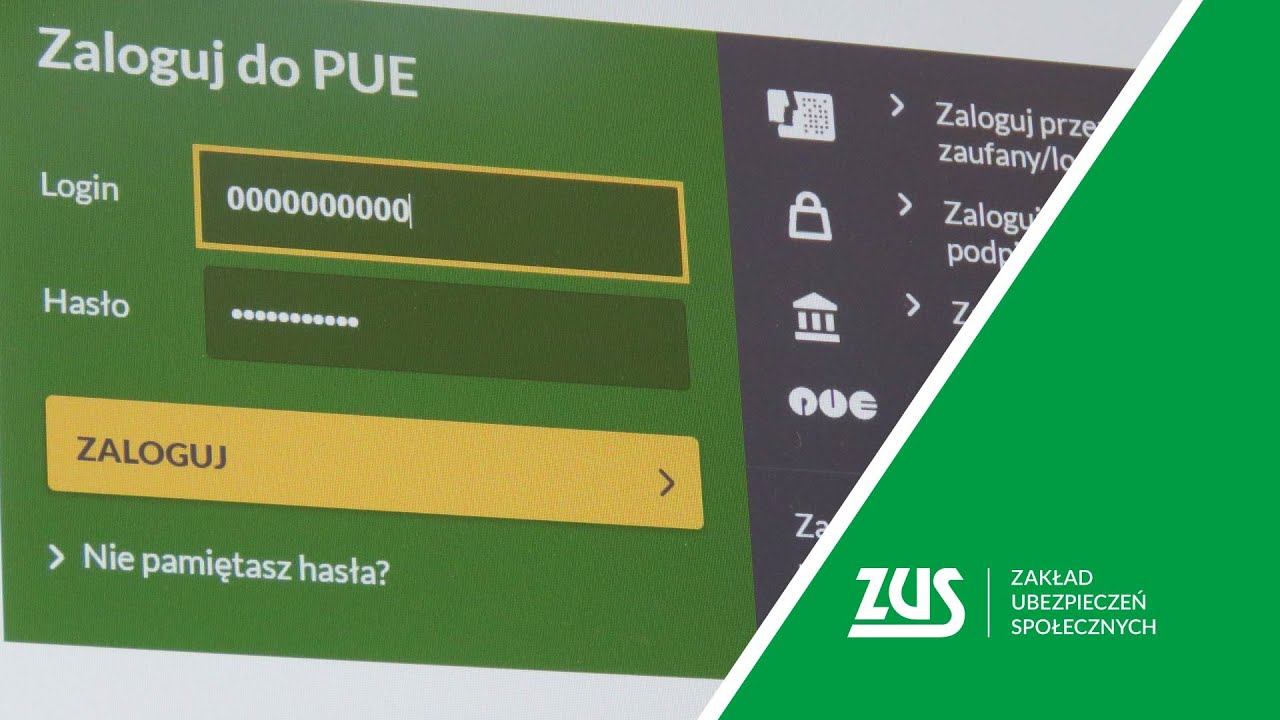 Zmiany w rejestracji i logowaniu do portalu PUE ZUS
