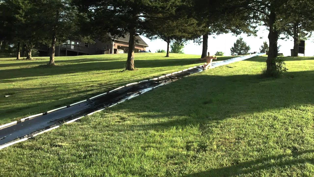 Homemade water slide