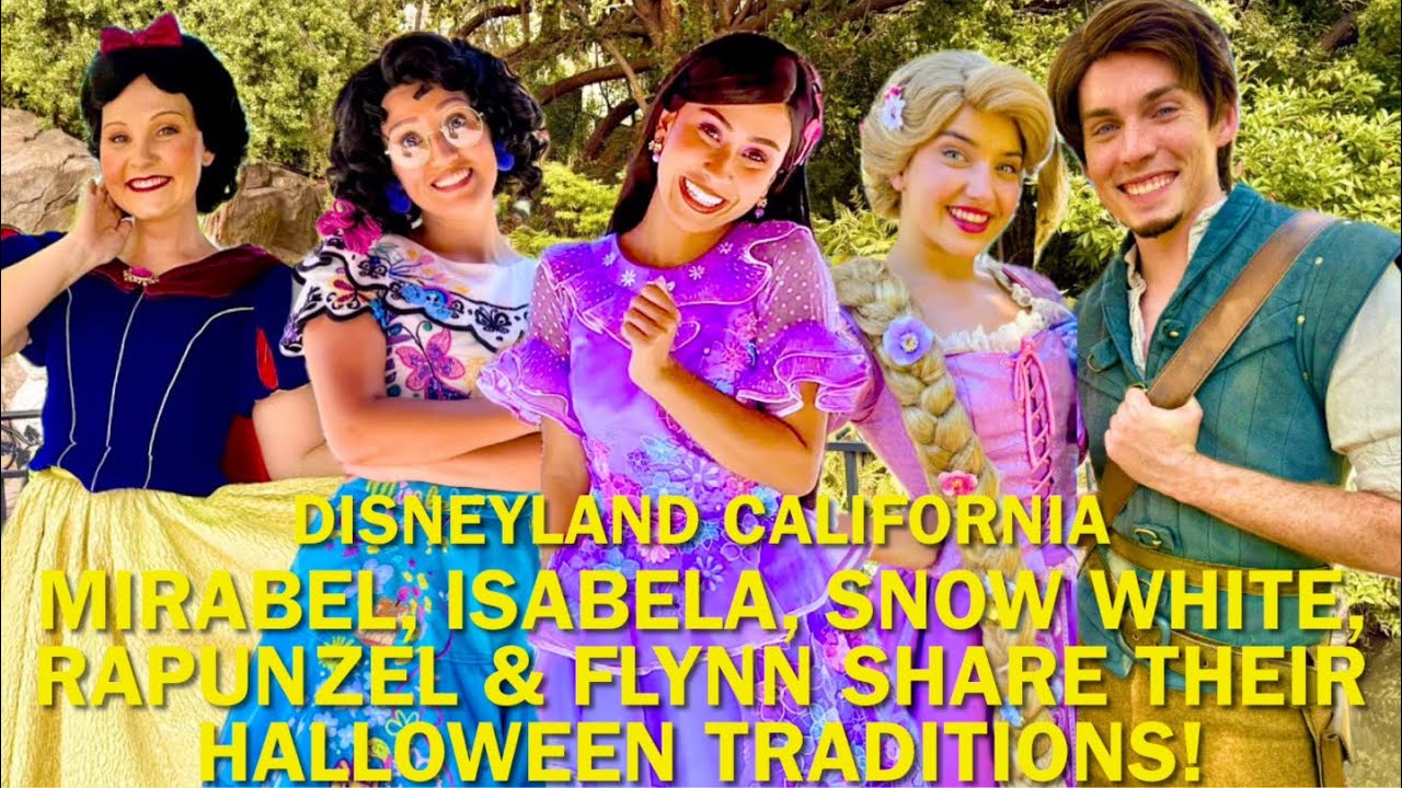 Mirabel, Isabela, Snow White, Rapunzel & Flynn Share Halloween Traditions at Disneyland! #disney 