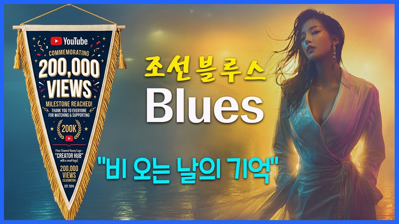 블루스 재즈 / 조선 블루스 / 여성 보컬 - 허스키, 파워, 감성 폭발 / 한국어 영어 자막 / Ai 블루스 / 비 오는 날의 기억
