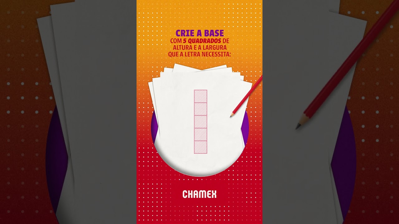 Lettering simples e pr&aacute;tico com letras blocadas #chamex #papel #lettering #diy