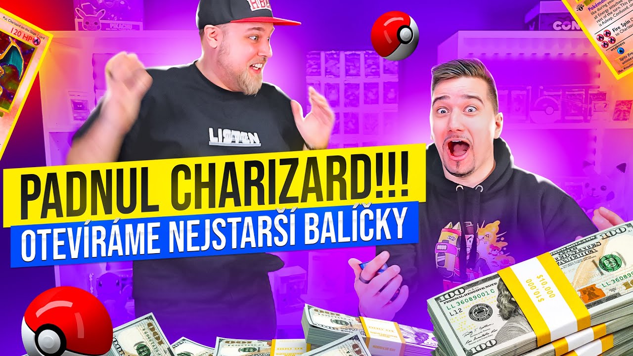PADNUL CHARIZARD!!! - OTEVÍRÁME NEJSTARŠÍ BALÍČKY A PADAJ KARTY ZA DESÍTKY TISÍC!!! @JakubDestro