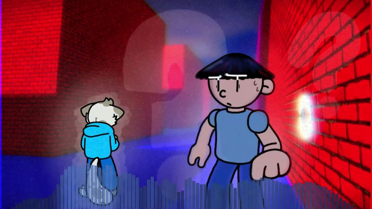 Red Wall Blue Ceiling