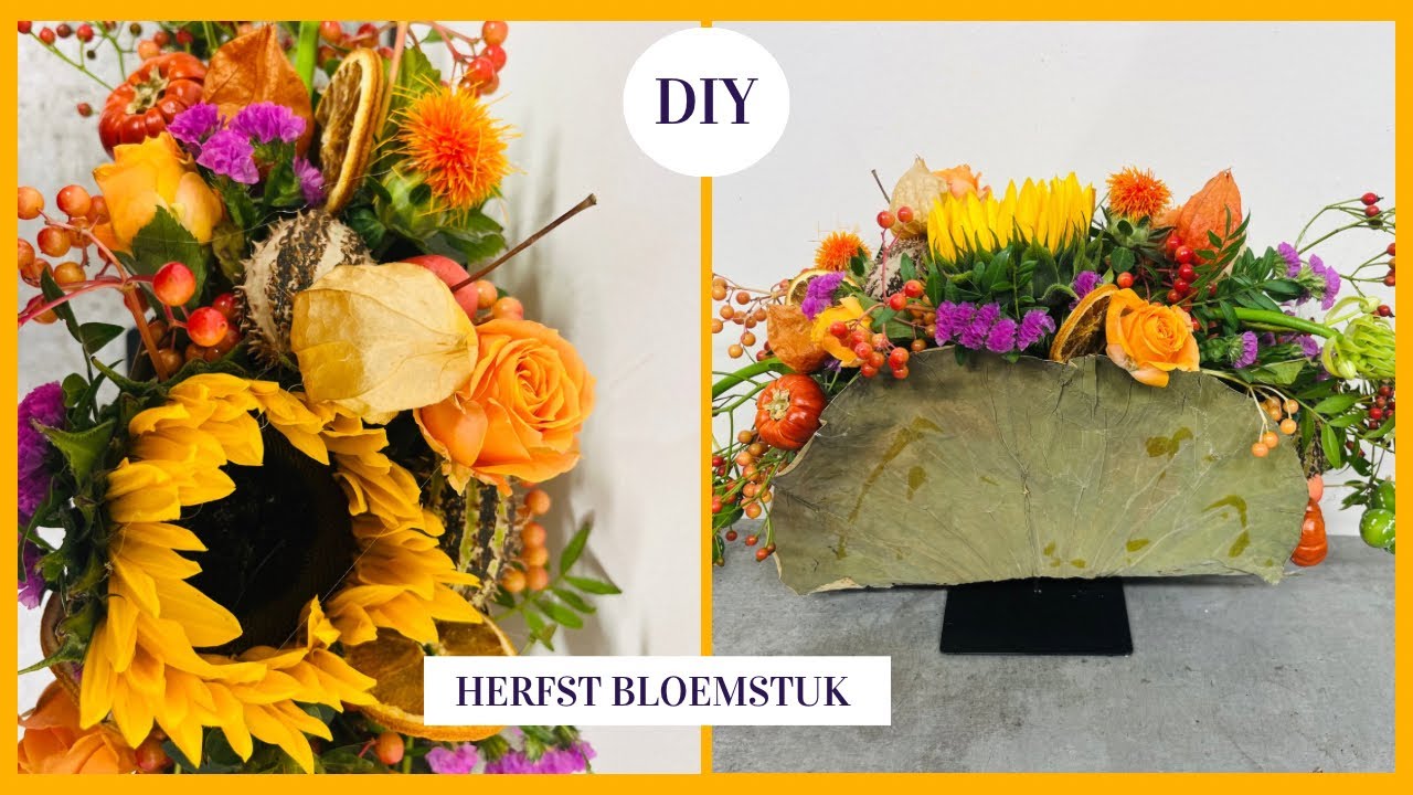 Herfstbloemstuk  🍂 🍁| Cursus Bloemschikken #373 |Carlein Tukkers