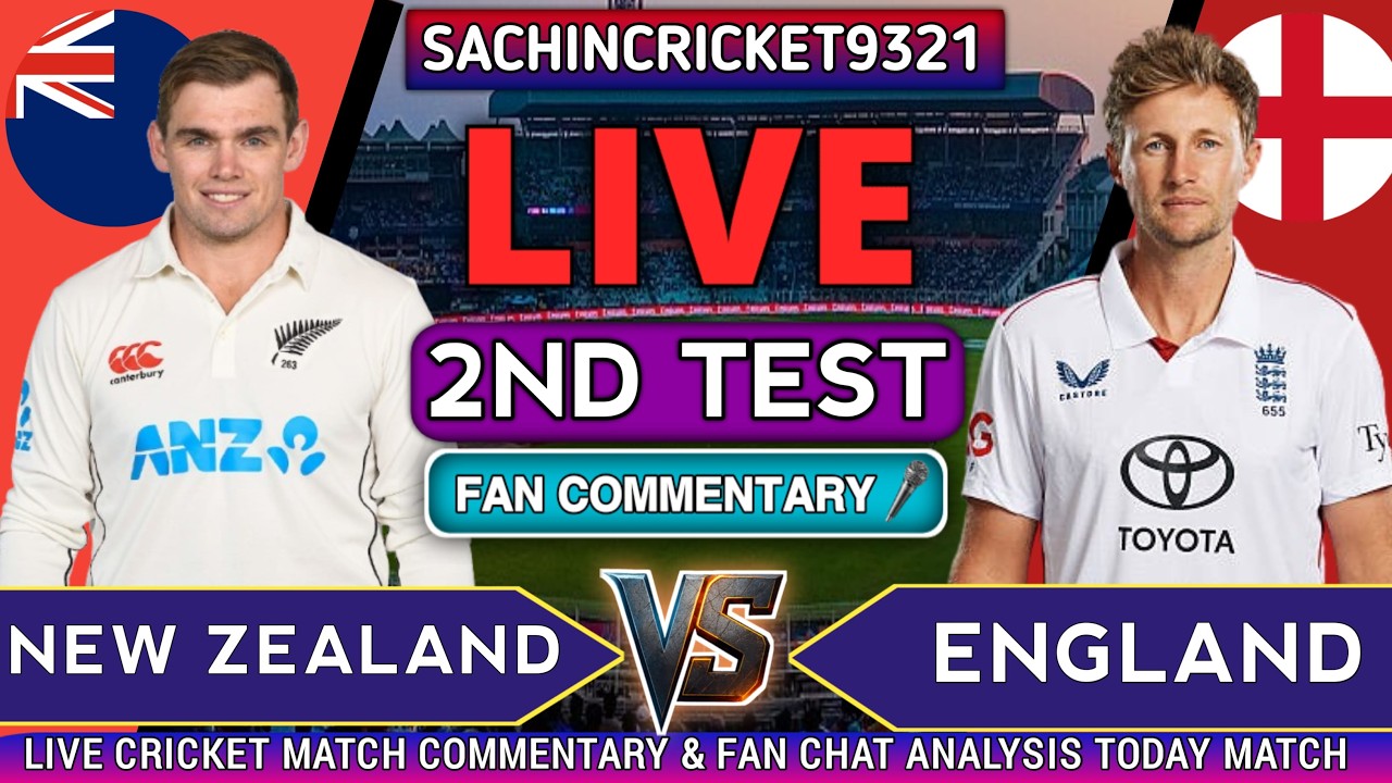 New Zealand vs England Live | NZ vs ENG 1st Test Day 2 | Live Cricket Score & Commentary