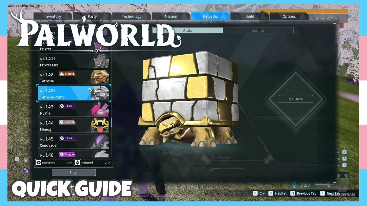 *New Pals* Where To Catch Tetroise Primo In *World Tree* Palworld *1.0 Update* | Location QuickGuide