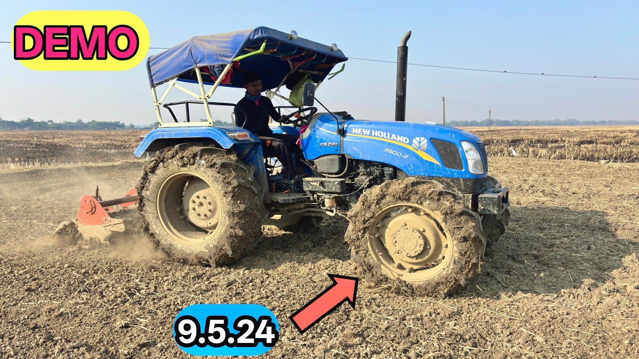 NEWHOLLAND 3600-2 whit bengol 6Feet 3‘ 72 Blads normal speed rotavater ￼#demo সত্যিই ভালো চলছে ￼