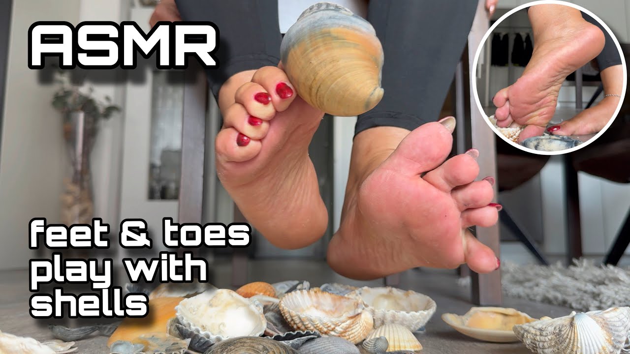 ASMR feet meet shells, very crunchy