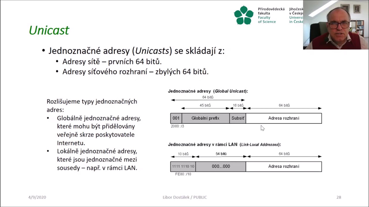 Počítačové sítě 08 IP adresa