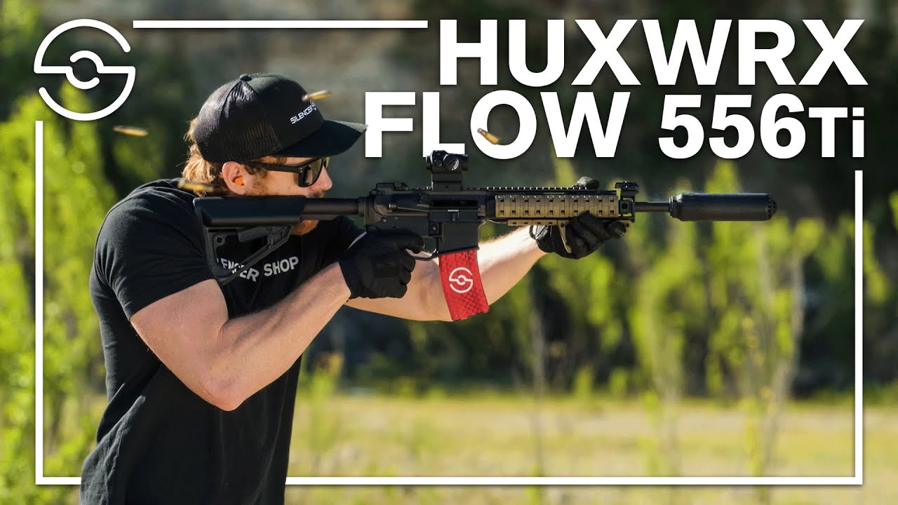 HUXWRX FLOW 556 Ti - Full Size Flow-Through 5.56 Silencer