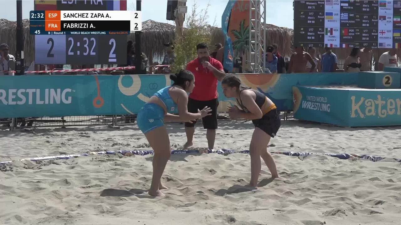 Ainara Lucia SANCHEZ ZAPATA (ESP) vs. Abigail Leanne FABRIZZI (FRA) &bull; B | Round 1 &bull; Women's BW 75Kg