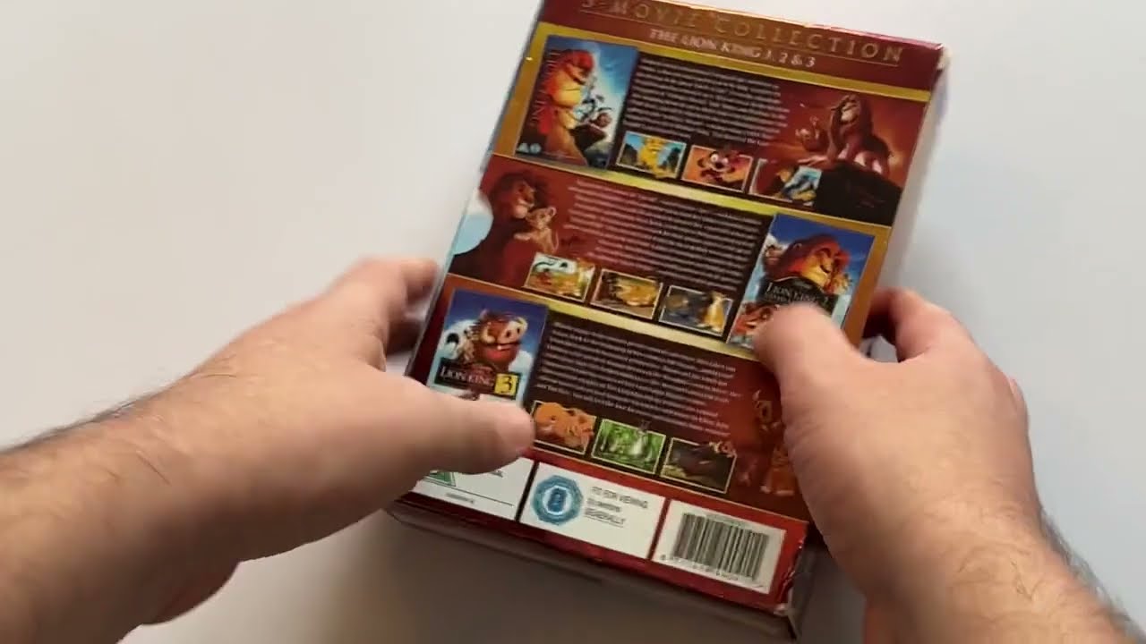el rey león colección 3 peliculas UK DVD box set Unboxing