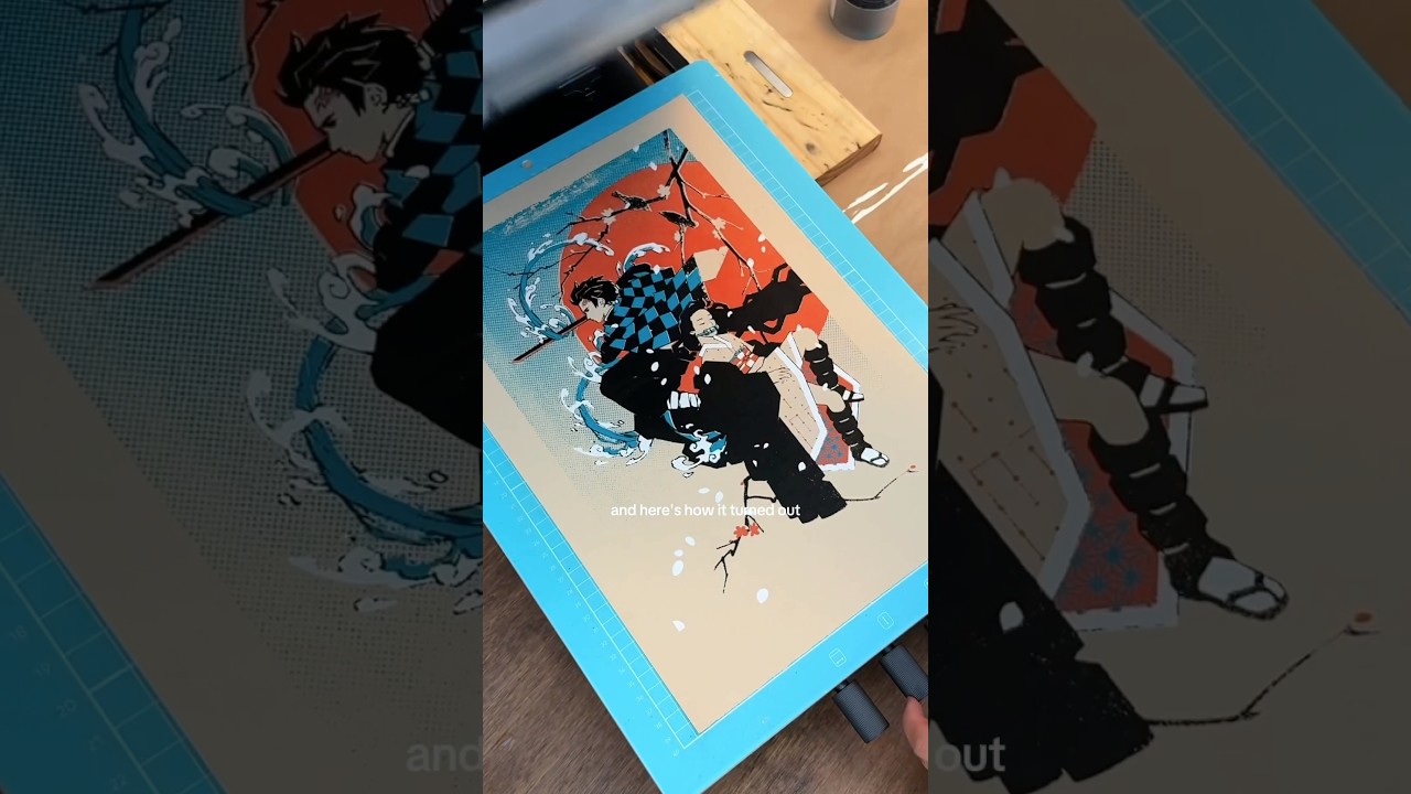 I Made Art with a Screen Printer & Laser Cutter 😎 #art