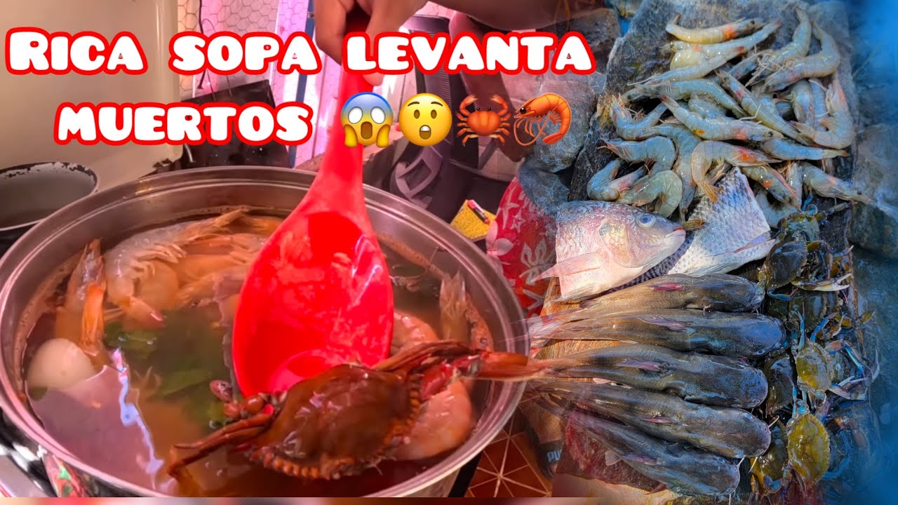 UNA RICA SOPA LEVANTA MUERTOS 🤤😋🦀🦐🦈🐟