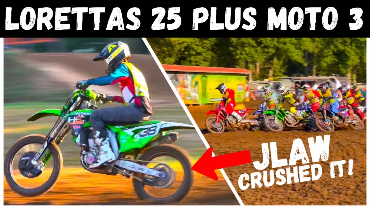 JLAW IN THE TOP 5!! 3 Way Championship Tie Heading into 25 Plus Moto 3 (Loretta Lynn’s 2024)