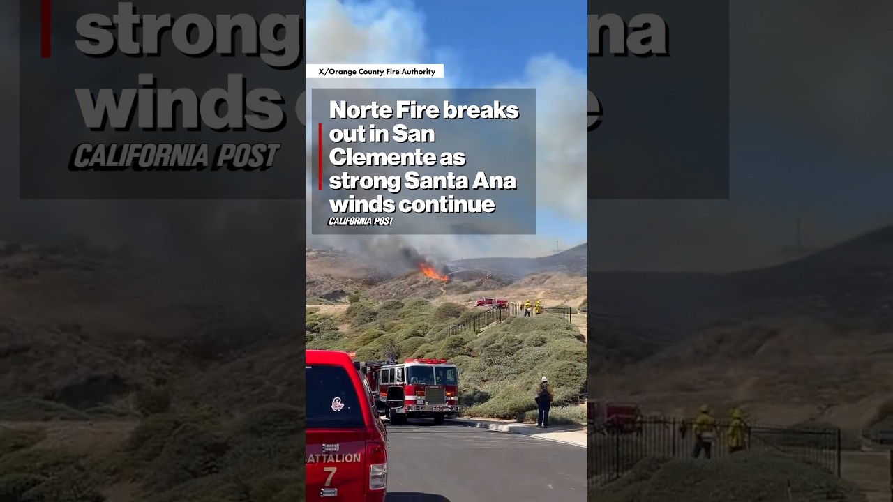 Norte Fire breaks out in San Clemente as strong Santa Ana winds continue