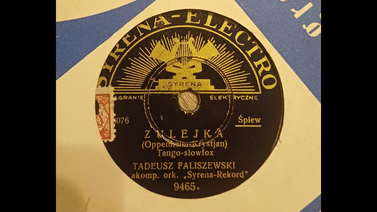 Zulejka (tango-slowfox) 1934 - Tadeusz Faliszewski