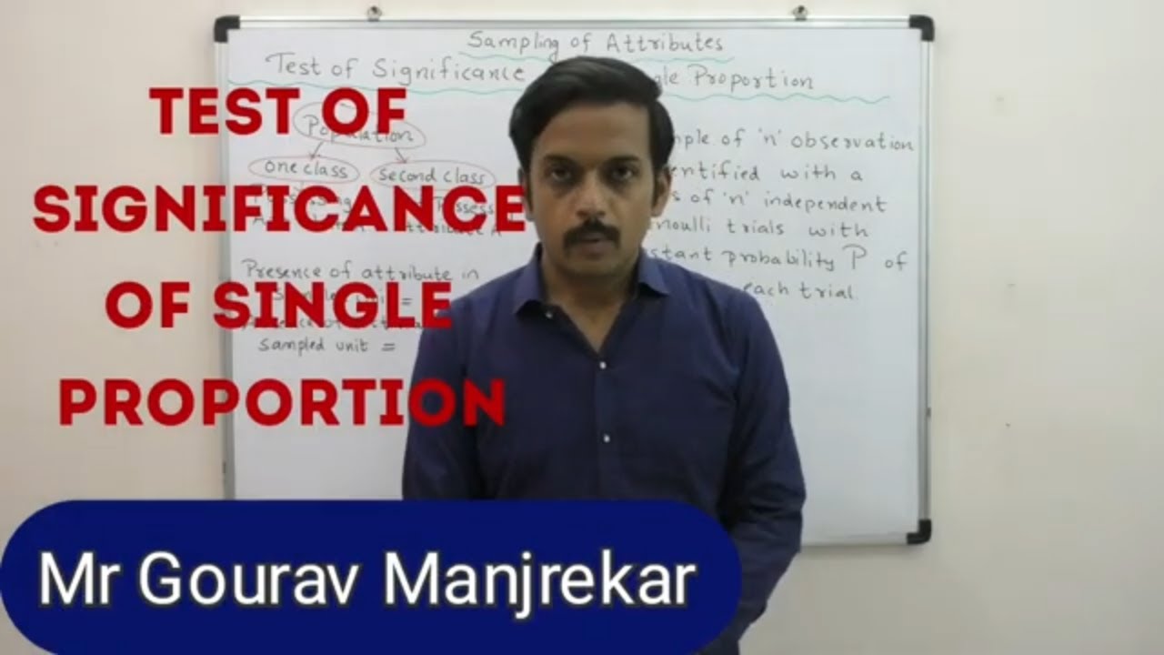 Test of Significance of Single Proportion | Hypothesis Testing | Z test | Large sample |