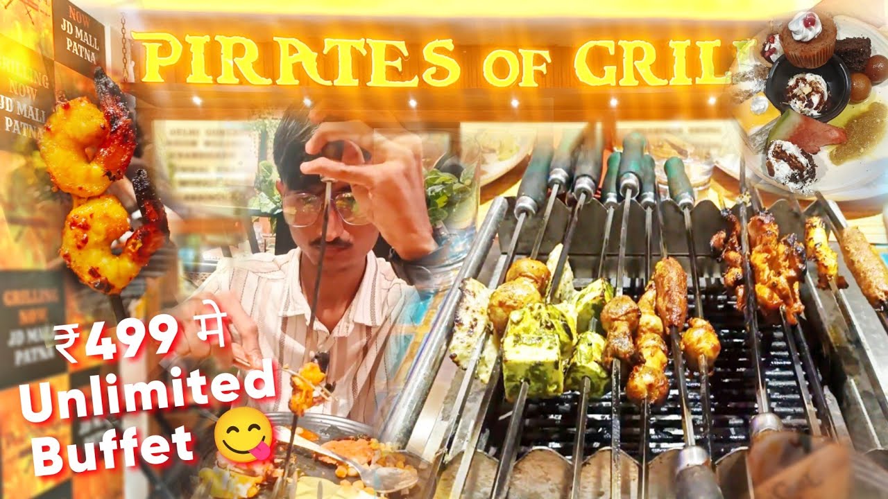Pirates of Grill Unlimited Buffet | Only ₹499 | Mutton, Chicken, Fish | Non Veg or Veg | By MWM