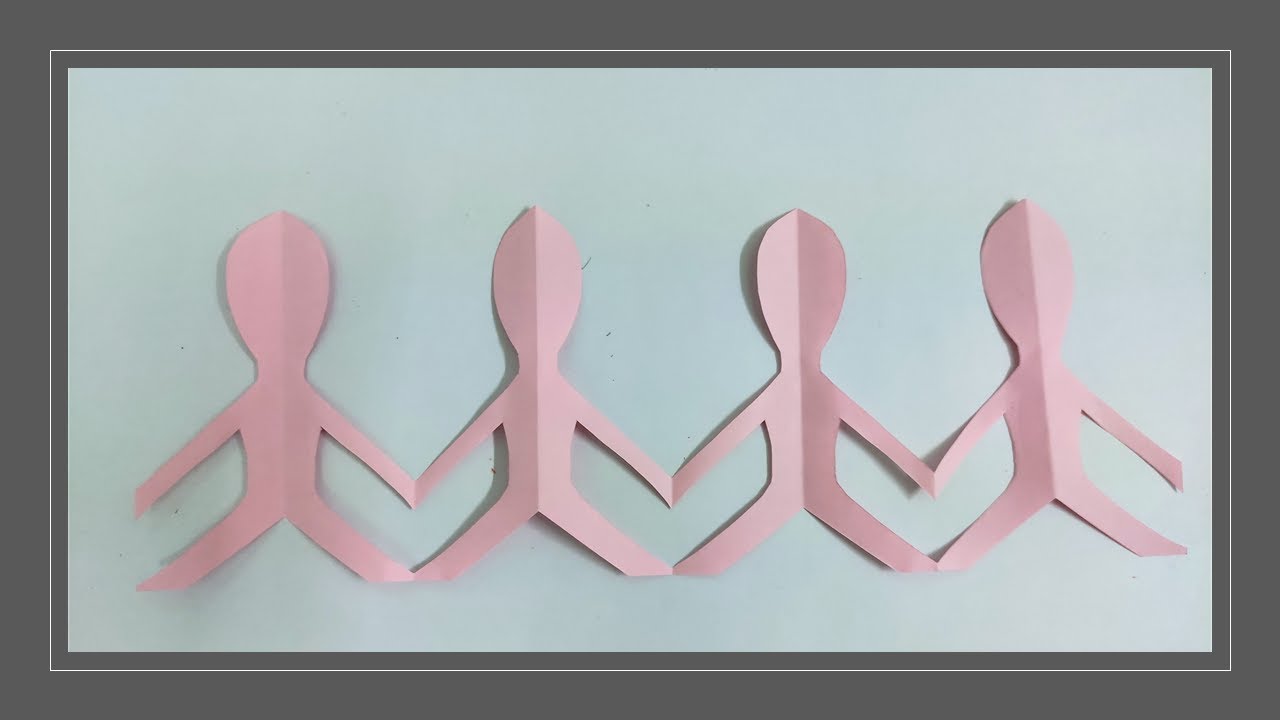 How to Make an Origami Paper Family | Chain of People
