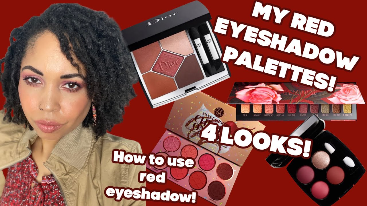 My Red Eyeshadow Palettes! Dior Velvet Eyeshadow, Melt, Chanel, BH Cosmetics!
